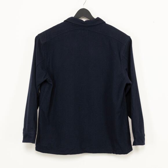 Polo Ralph Lauren Men Wool Blend Utilitarian Twill Shirt Navy Size XL - Picture 4 of 7